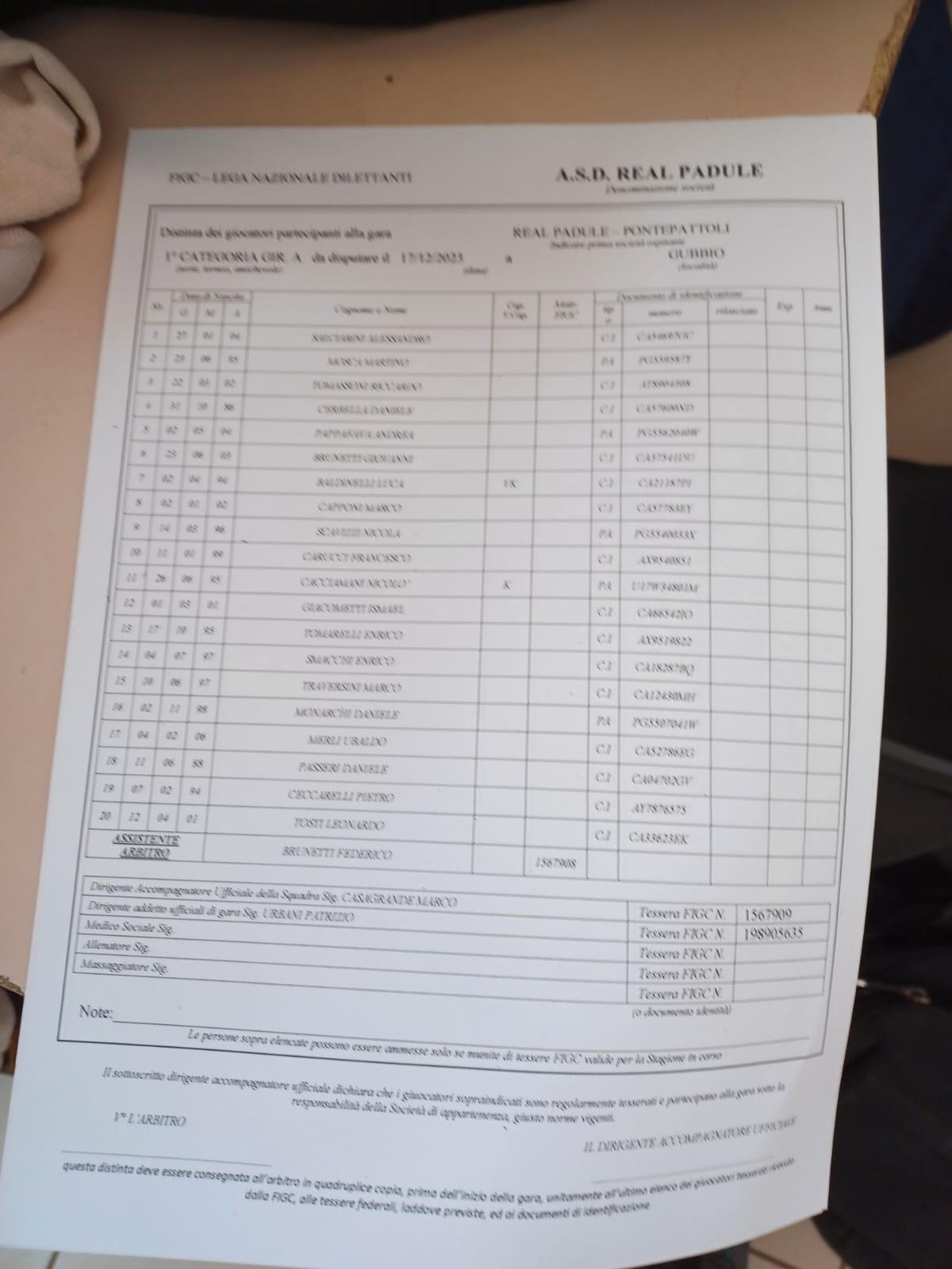 prima categoria girone b puglia